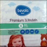 Einzelpack Bevola Baby Premium Windeln Größe 6 XL Vorderseite