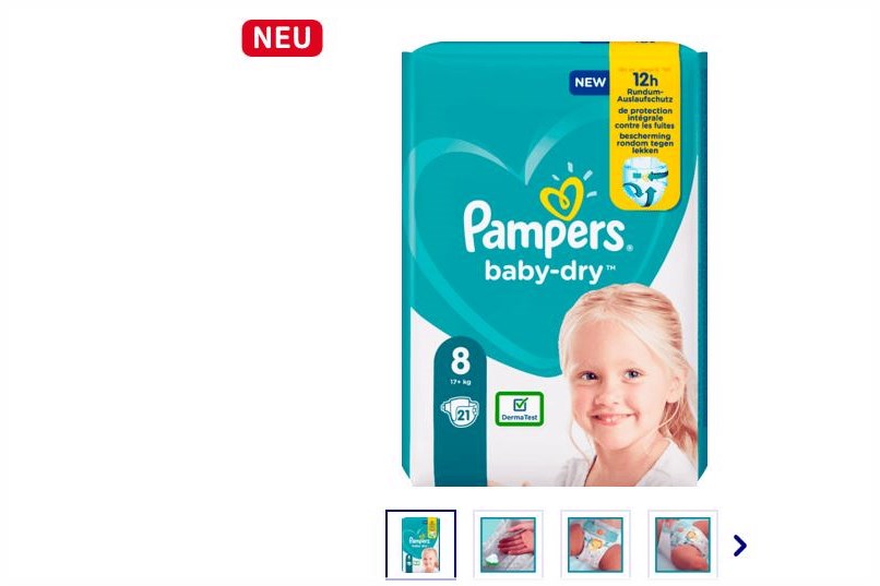 Neue Pampers baby dry Größe 8 jetzt erhältlich