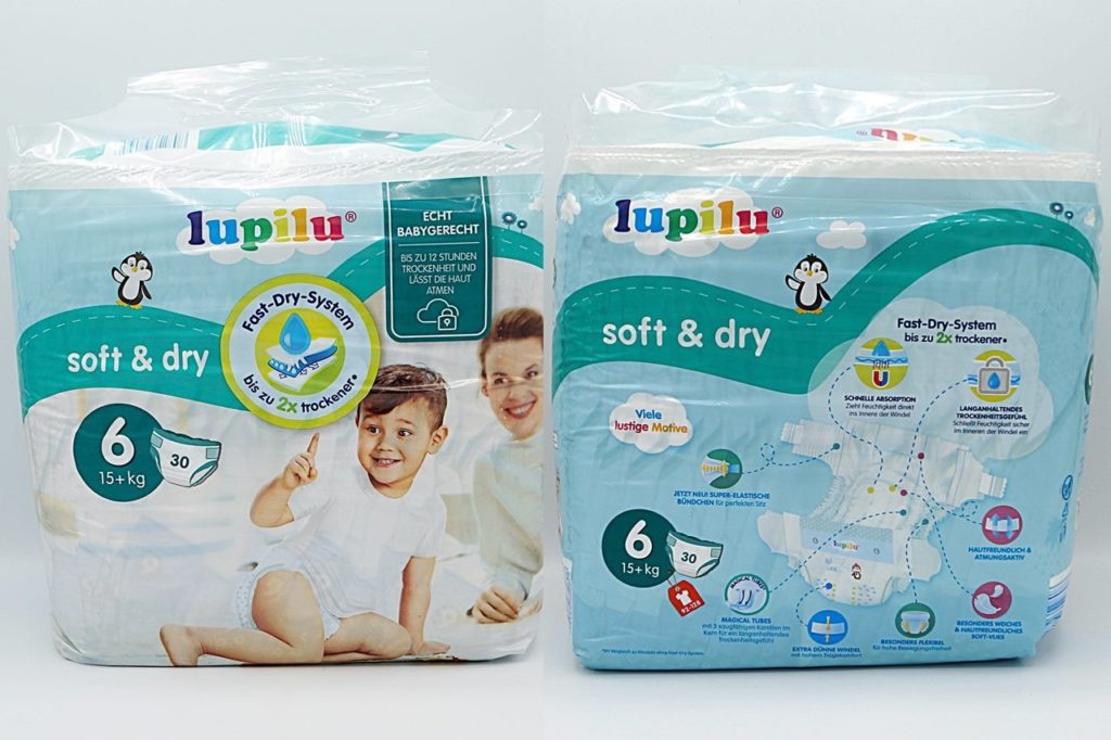 Cover der Lupilu soft & dry Windeln Größe 6