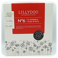 Einzelpackung Vorderseite des Kartons der Lillydoo Windeln Größe 6 im Test